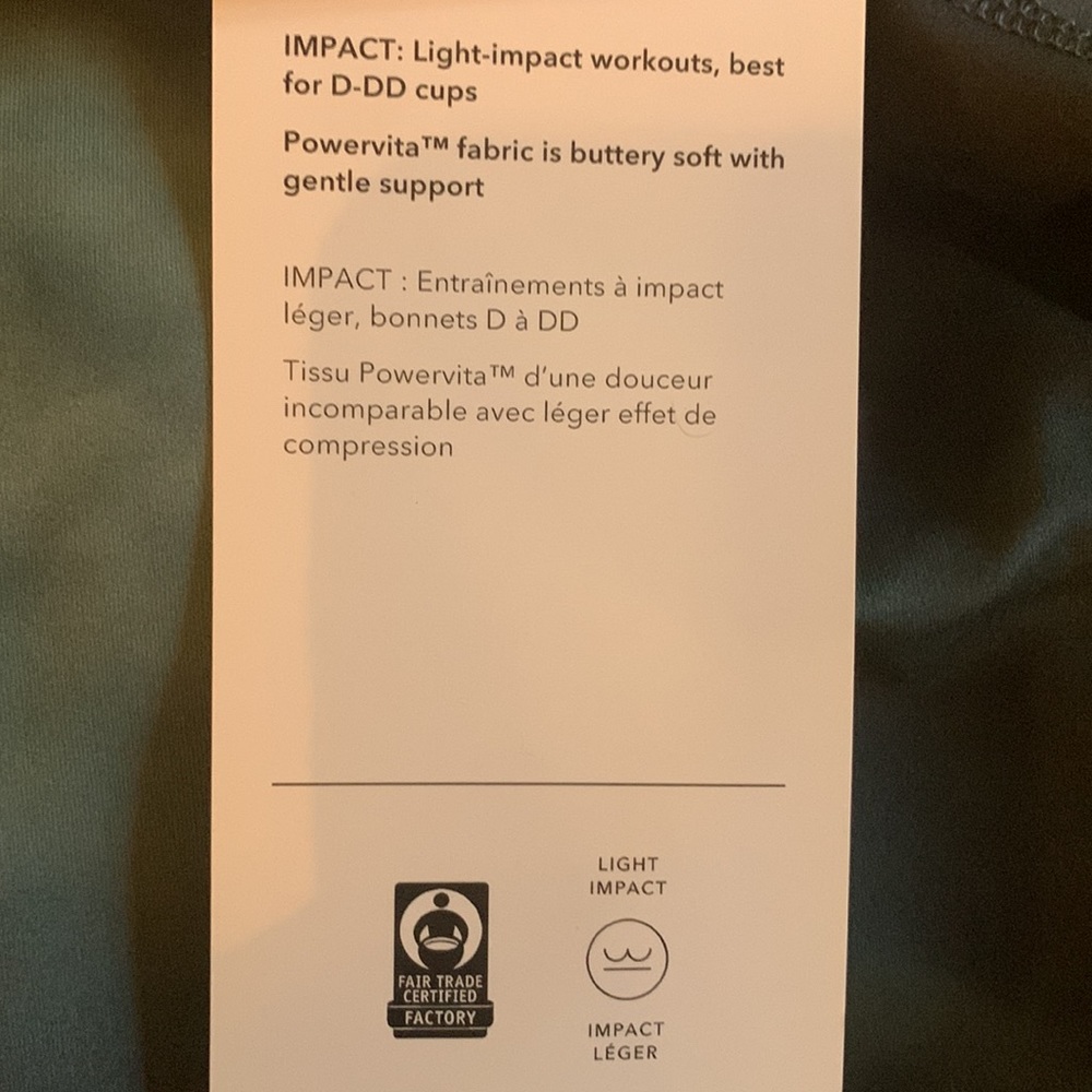 3x Athleta light impact D-DD crop top bra - Picture 4 of 6